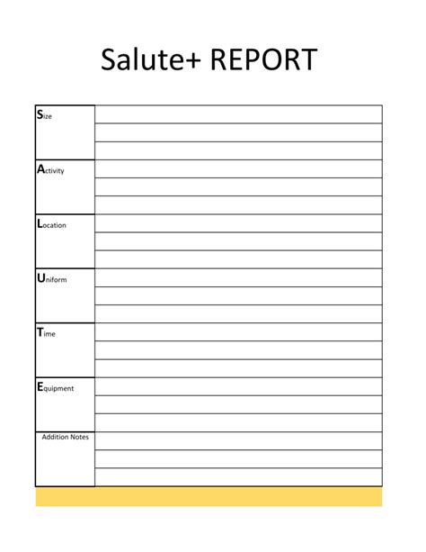 salute report printable